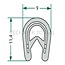 GRANIT Raamrubber - 5 stuks - 654A1023/2/5