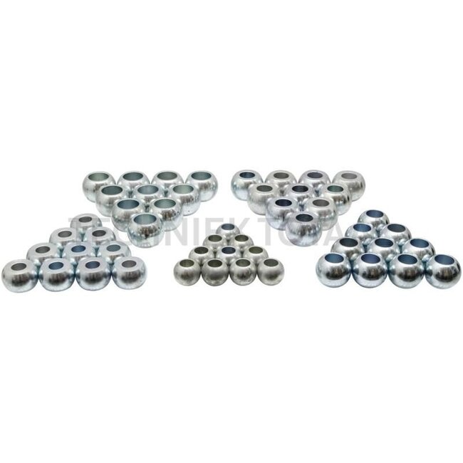 GRANIT Unterlenkerkugel Satz Satz beinhaltet: 10x 20011126 (Kat. 1), 10x 20011127 (Kat. 1-2), 10x 20011128 (Kat. 2), 10x 20011130 (Kat. 2-3), 10x 20011132 (Kat. 3) - 200200003, 200200003 | Kategorie: 1, 1-2, 2, 2-3, 3 | Ausführung: Standard | Beschreibung: Grani