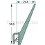 GRANIT Rubber seal - 654A1105/4 | Clamping range: 2 - 4 mm | Length: 1 m | B: 26,6 mm | H: 58,3 mm