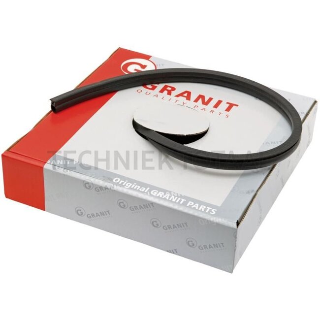 GRANIT Rubber seal - 5 meter - 654A1501/5 | Clamping range: 1 - 2,5 mm | Length: 5 m | B: 8,8 mm | H: 24 mm