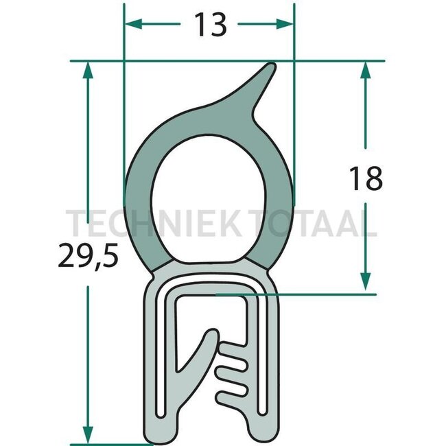 GRANIT Raamrubber - 5 stuks - 654A2516/2/5
