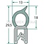GRANIT Rubber seal - 654A2516/2 | Clamping range: 1 - 2,5 mm | Length: 1 m | B: 13 mm | H: 29,5 mm
