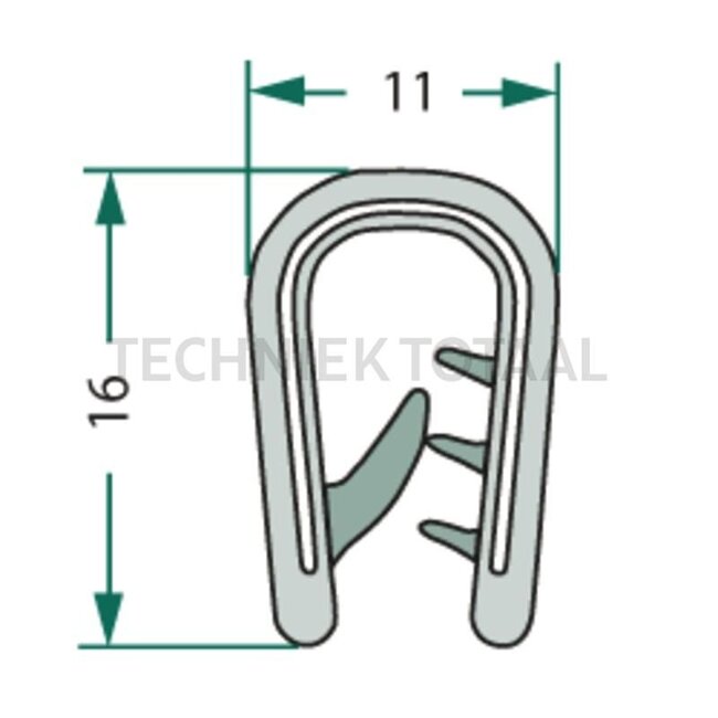 GRANIT Raamrubber - 5 stuks - 654A1024/6/5