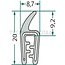 GRANIT Rubber seal - 5 pcs. - 654A1502/5 | Clamping range: 1 - 2 mm | Length: 5 m | B: 8,7 mm | H: 20 mm