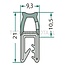 Fenstergummi Klemmbereich 1 - 3 mm, B 9,3 mm, H 21 mm - 1 Meter