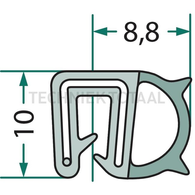 Raamrubber - 5 meter - 654A2533/5