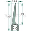 GRANIT Rubber seal - 5 pcs. - 654A3671/5 | Clamping range: 2 - 4 mm | Length: 5 m | B: 11,2 mm | H: 50 mm