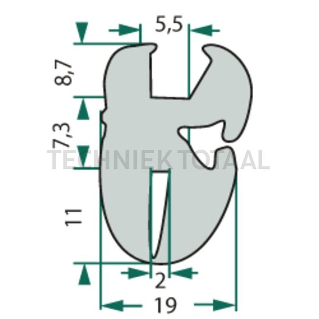 GRANIT Raamrubber - 15 stuks - 654B1119/15