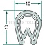 GRANIT Rubber seal - 654A3007 | Clamping range: 1 - 4 mm | Length: 1 m | B: 10 mm | H: 13 mm