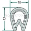 GRANIT Rubber seal - Clamping range (mm): 45383. Length (m): 1. B (mm): 10. H (mm): 13