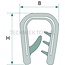 GRANIT Window rubber clamping range 2 - 5 mm, b 27,15 mm, h 14,5 mm - 1 metre