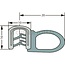 GRANIT Rubber seal - 5 pcs. - 654A2255/5 | Clamping range: 1 - 4 mm | Length: 5 m | B: 25 mm | H: 16 mm