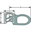 GRANIT Rubber seal - 5 pcs. - 654A2255/5 | Clamping range: 1 - 4 mm | Length: 5 m | B: 25 mm | H: 16 mm