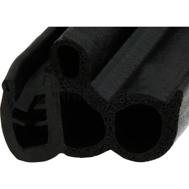 GRANIT Rubber seal - 25 meter - 654A2548/25 | Clamping range: 1,5 - 3,5 mm | Length: 25 m | B: 26,5 mm | H: 16 mm