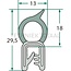 GRANIT Raamrubber - 25 stuks - 654A2516/2/25 | Klembereik (mm): 1 - 2,5 | Lengte: 25 m | B: 13 mm | H: 29,5 mm