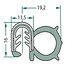 Dichtgummi - 5 Meter - 654A2541/5, 0009640492, 0173592, 0174232, 0526072, 0029641206, 0146365, 0155137, 0157059, 0156434, 0157097, 0157755, 9640492, 161765, 0992387, 0992387CE, 51101185, 51113936, 010005007 | Klemmbereich: 4 - 6 mm | Länge: 5 m | B: 24,95