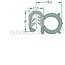 Dichtgummi - 5 Meter - 654A2541/5, 0009640492, 0173592, 0174232, 0526072, 0029641206, 0146365, 0155137, 0157059, 0156434, 0157097, 0157755, 9640492, 161765, 0992387, 0992387CE, 51101185, 51113936, 010005007 | Klemmbereich: 4 - 6 mm | Länge: 5 m | B: 24,95