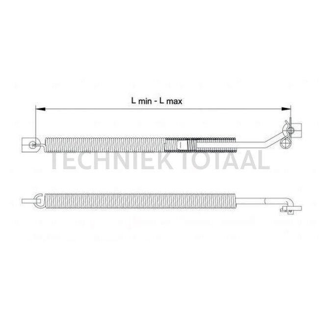 Walterscheid Afstandshouder - 395090243, 1090243 | Haak cat.: 3 | L min.: 555 mm | L max.: 860 mm