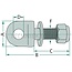 GRANIT Eye bolt - 718PD1615B | A: 36 mm | B: 80 mm | C: 43 mm | D: 15 mm | F: 18 x 2,5 mm