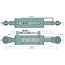 GRANIT Hydraulischer Oberlenker Eco-Line - 20010114, 200101140 | Oberlenkertyp: hydraulisch | Bauart: Kugelgelenk / Kugelgelenk | A Kat.: 2 / 25,4 | B Kat.: 2 / 25,4 | F: 580 / 760 mm | Hub: 180 mm | Kolbenstangen-Ø D: 45 mm | Zylinder-Ø innen E: 90 mm | G: 51 m