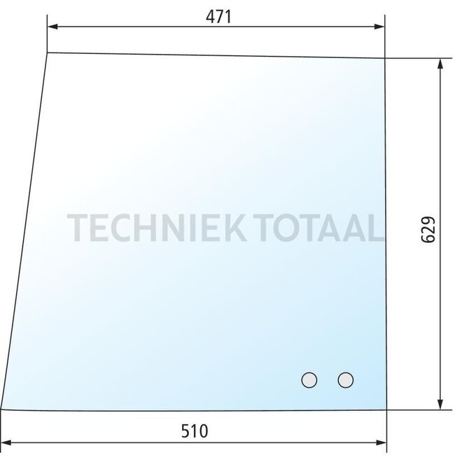 GRANIT Side window front, right - 675139550, 139550 | Colour: clear