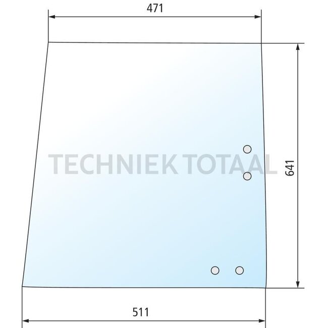 GRANIT Side window front, right - 675139550, 139550 | Colour: clear