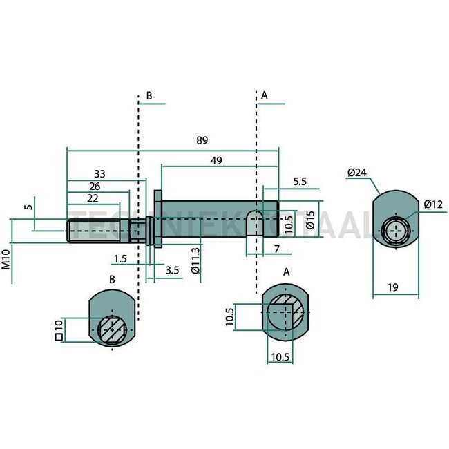 Pin rear window | 222812050500