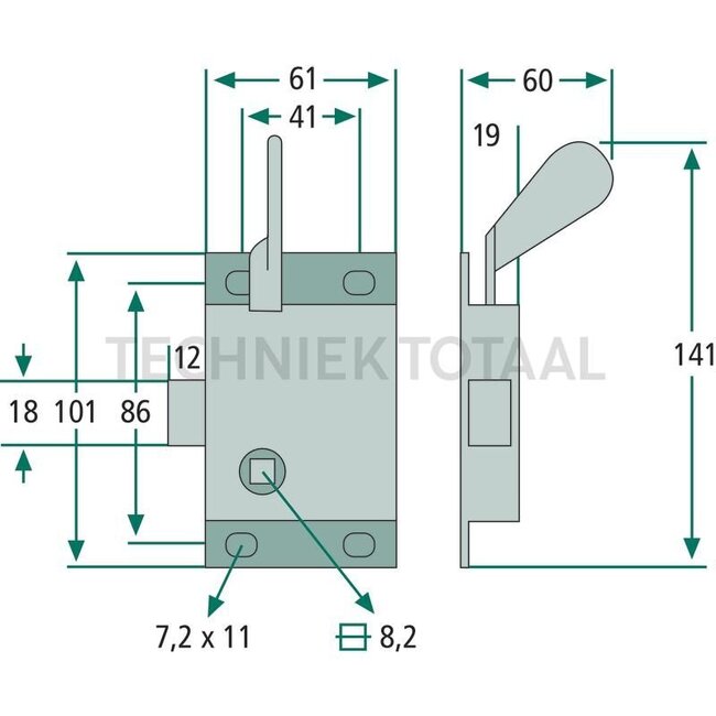 GRANIT Door handle right - 65499158
