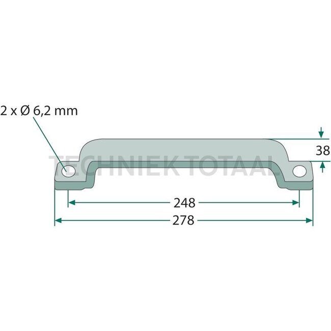 GRANIT Handgreep rubber met geperste staalinzet - 65499152