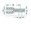 GRANIT Auge Stahl gelb/verzinkt - D (mm): M8. E (mm): 5. A (mm): 8. B (mm): 28