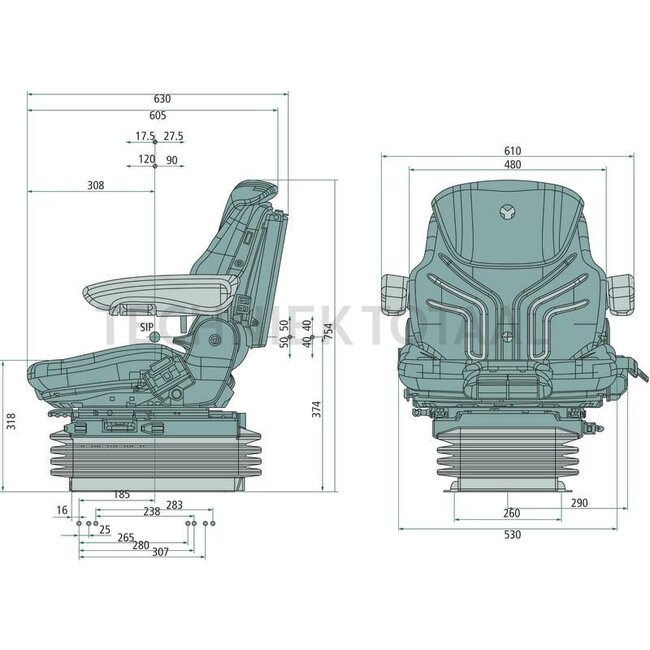 GRAMMER Maximo XXL - 2401292187, 1292187