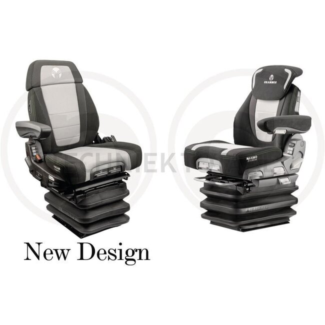 GRAMMER Zitting Maximo Evolution Dynamic MSG95EL/741 - 2401288764, 1288764 | Ophanging: luchtgeveerd | Bekledingstype: stof | Zittingcontactschakelaar: ja | Spoormaat: 260 mm | Zittingbreedte: 550 mm | Joystickconsole: optioneel | Horizontale vering in de dwarsri