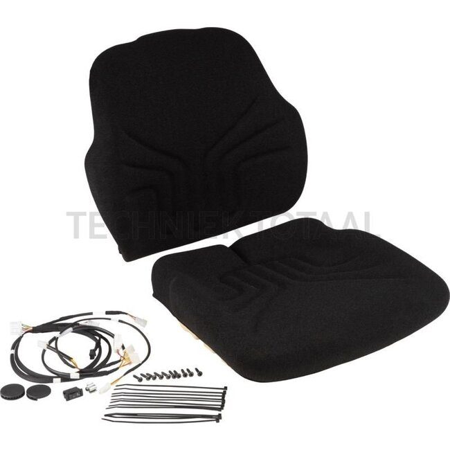 GRAMMER Heated cushion set - 11933851, 1248684, 1013958 | Colour: Schwarz | Description: inklusive Heizungsschalter und Anschlusskabel | Width: 480 mm | Volts: 12 | Cover: Stoff | Sitzoberteil: 721