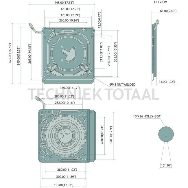 GRANIT Drehplatten 360° für Sitz | 134831G