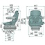 GRAMMER MAXIMO L MSG95A/721 - 2401292201, 1292201, 51211343 | Seat type: MSG95A/721 | Suspension: Air suspension | Upholstery type: Fabric | Seat contact switch: Yes | Track gauge: 260 mm | Seat width: 480 mm | Joystick console: Optional | Side horizontal suspens