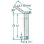 GRANIT Pin Cat. 0 - 200129102 | Version: Without chain | Category: 0 | A: 16 mm | B: 6 mm | C: 220 mm | D: 250 mm