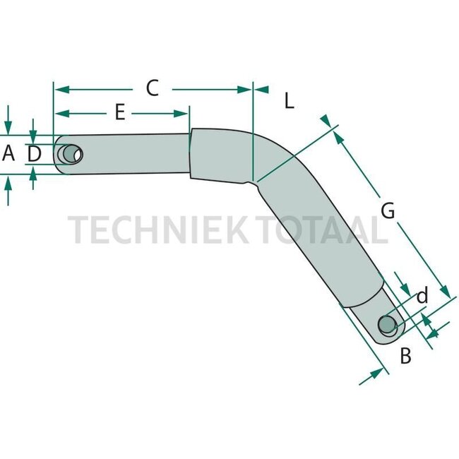 GRANIT Unterlenker-Stufenbolzen Kat. 2-3 - 20013055 | Kategorie: 2 / 3 | A: 28 mm | B: 36,5 mm | C: 156 mm | D: 12 mm | d: 26 mm | E: 81 mm | G: 135 mm | L: 45° mm