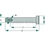 GRANIT Pin Cat. 1 - 20099037 | Version: Universal, without chain | Category: 1 | A: 22 mm | B: 12 mm | C: 55 mm | D: 76 mm | E: 32 mm