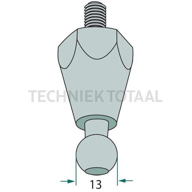 GRANIT Ball pin steel - 65404035, 4345708, 04345708 | A: M8 mm | E: 13 mm | SW: 22