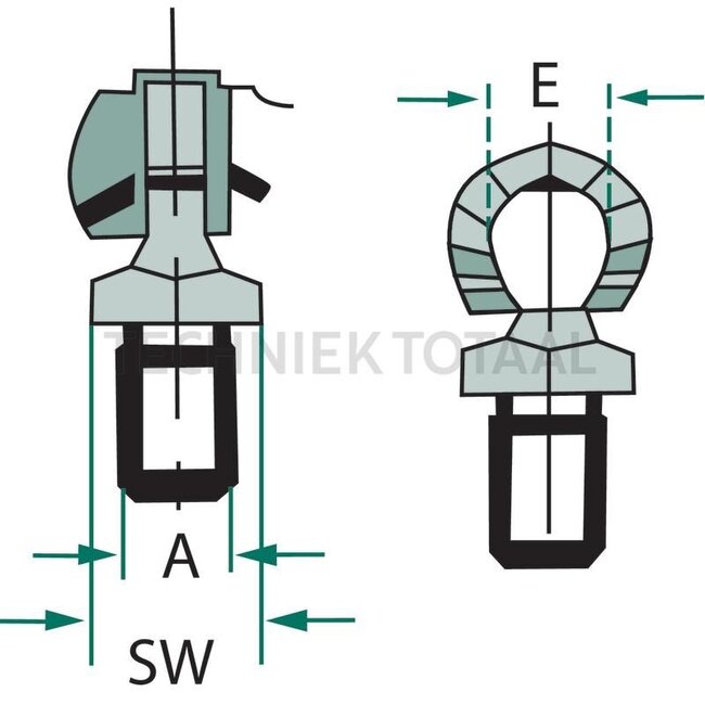 Kugelzapfen Stahl - 65499605, X504821300000, 7387MI | A: M6 mm | SW: 8 | E: 10 mm