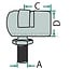 GRANIT Angle joint - 65499121, 698482+4486MD | A: M8 mm | D: M6 mm | C: 18 mm