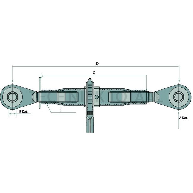 GRANIT Tensioner cat. 1, 510 mm, 625 - 830 mm, thread 1 1/8 inch