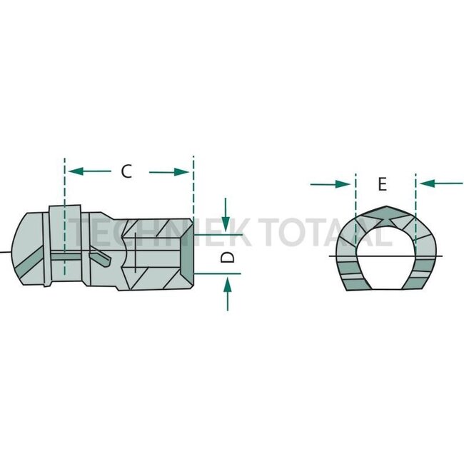 GRANIT Ball socket steel - 65499087, NL | D: M8 mm | C: 19 mm | E: 10 mm