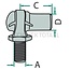 GRANIT Angle joint - 65499122 | A: M6 mm | D: M8 mm | C: 19 mm