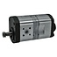 Bosch/Rexroth Doppelpumpe linksdrehend, Anschluss am Deckel, 2x M18 x 1,5 - 2560510465349, 510465349, 3147535R, 3147535R94, 1986964C1, 0510465321, 0510465338 | Fördervolumen: 8 + 8 cm³/U | Antriebswelle: Kegel 1:5, Ø 17 x 17 | Drehrichtung: links | Leitungsanschlüsse S