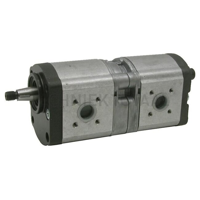 Bosch/Rexroth Double pump Anticlockwise rotation - 2560510665382, G380940010110, 02239230, 0510665335, 0510665382 | Output volume: 16 + 11 cc/rev | Drive shaft: Taper 1:5, Ø 17 x 17 | Operating pressure max.: 280/280 bar | Direction of rotation: Anticlockwise | Max. sp