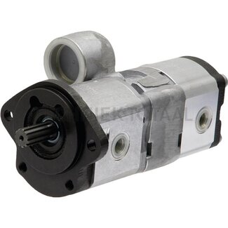 Bosch/Rexroth Dubbele pomp rechtsdraaiend 14 + 10 cm³/omw. Massey Ferguson, Case IH