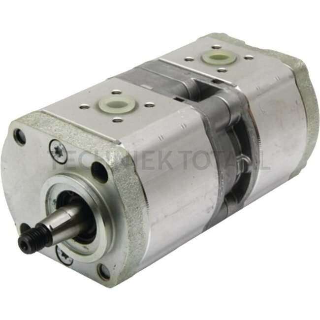 Bosch/Rexroth Double pump Anticlockwise rotation - 2560510565387, 510565387 | Drive shaft: Taper 1:5, Ø 17 x 17 | Operating pressure max.: 280/280 bar | Direction of rotation: Anticlockwise | Output volume: 11 + 4 cc/rev | Max. speed: 3500 1/min. | Line connection suct