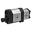 Bosch/Rexroth Doppelpumpe linksdrehend - 2560510766313, V33561800, V32863100, K17307, K17306 | Fördervolumen: 25 + 11 cm³/U | Antriebswelle: spezielle Valmet-Verzahnung DIN 5480 | Drehrichtung: links | Bosch-Nr.: 0510766313