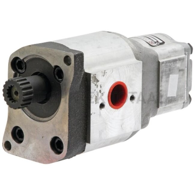 Bosch/Rexroth Dubbele pomp linksdraaiend - 2560510766313, V33561800, V32863100, K17307, K17306 | Slagvolume: 25 + 11 cm³/omw. | Aandrijfas: speciale Valmet vertanding DIN 5480 | Draairichting: links | Boschnr.: 0510766313